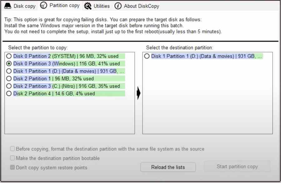 SSD cloning tool